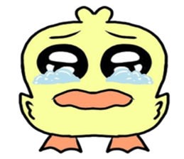 angry little duck sticker #11123240