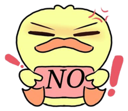 angry little duck sticker #11123243