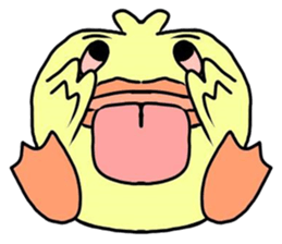 angry little duck sticker #11123258