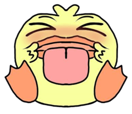 angry little duck sticker #11123259