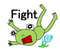 Love, healing frog 3 (work words) sticker #11124222