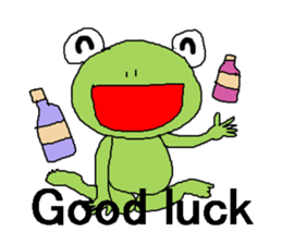 Love, healing frog 3 (work words) sticker #11124223