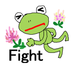 Love, healing frog 3 (work words) sticker #11124224