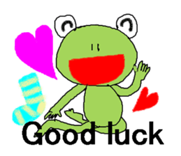Love, healing frog 3 (work words) sticker #11124225