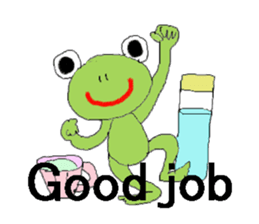 Love, healing frog 3 (work words) sticker #11124228