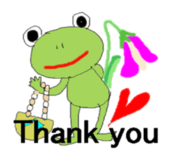 Love, healing frog 3 (work words) sticker #11124230