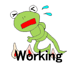 Love, healing frog 3 (work words) sticker #11124233