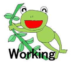 Love, healing frog 3 (work words) sticker #11124234