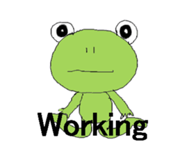 Love, healing frog 3 (work words) sticker #11124236