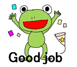 Love, healing frog 3 (work words) sticker #11124238