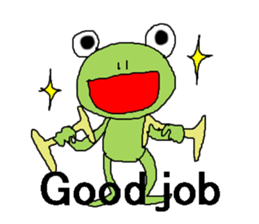 Love, healing frog 3 (work words) sticker #11124239