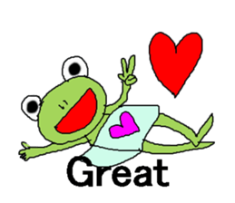 Love, healing frog 3 (work words) sticker #11124241