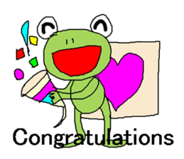 Love, healing frog 3 (work words) sticker #11124242