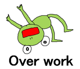 Love, healing frog 3 (work words) sticker #11124244