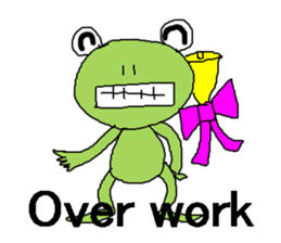 Love, healing frog 3 (work words) sticker #11124245