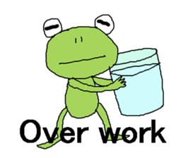 Love, healing frog 3 (work words) sticker #11124246