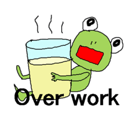 Love, healing frog 3 (work words) sticker #11124247