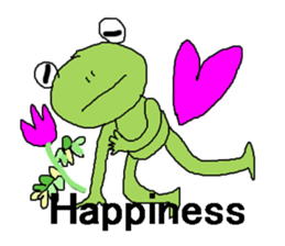 Love, healing frog 3 (work words) sticker #11124248