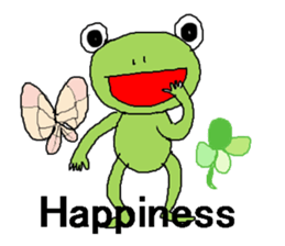 Love, healing frog 3 (work words) sticker #11124249