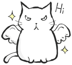 Nyagoriel the angel cat sticker #11125256