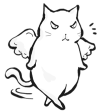 Nyagoriel the angel cat sticker #11125262