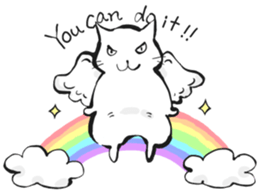 Nyagoriel the angel cat sticker #11125271