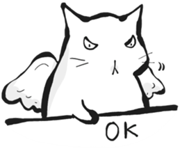 Nyagoriel the angel cat sticker #11125280