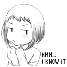 Doodle girl 2 sticker #11125342