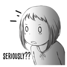 Doodle girl 2 sticker #11125344