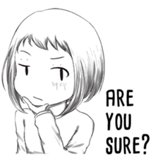 Doodle girl 2 sticker #11125355