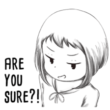 Doodle girl 2 sticker #11125367