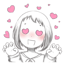 Doodle girl 2 sticker #11125368