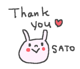 Name Sato cute rabbit stickers! sticker #11126145