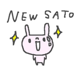 Name Sato cute rabbit stickers! sticker #11126156