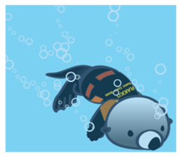 Sea otter Coast guard sticker #11126563