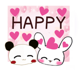 Ultra Lovely Rabbit and Panda sticker #11126978