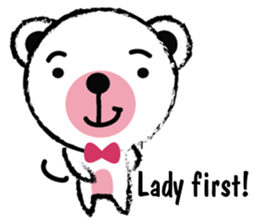 White Cute Tiny Bear sticker #11127504