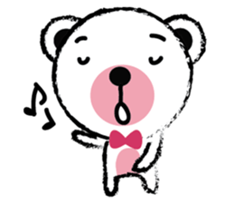 White Cute Tiny Bear sticker #11127519
