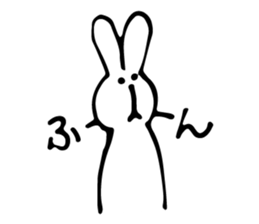 a rabbit and animal friends sticker #11127832