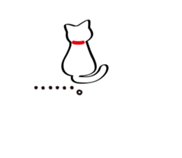 Balloon-white cat message sticker #11127988