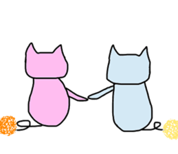 Three-color cats sticker #11128159