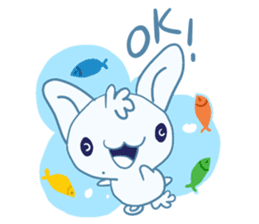 One of us: A Little Cute Rabbit sticker #11128499