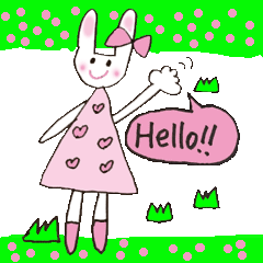 Pink favorite cute rabbit.