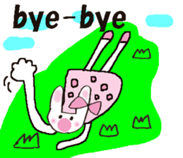 Pink favorite cute rabbit. sticker #11128620