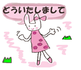 Pink favorite cute rabbit. sticker #11128627