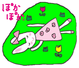 Pink favorite cute rabbit. sticker #11128628