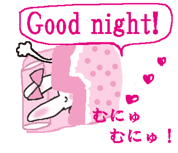 Pink favorite cute rabbit. sticker #11128636