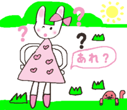 Pink favorite cute rabbit. sticker #11128638