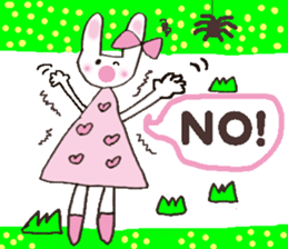 Pink favorite cute rabbit. sticker #11128639