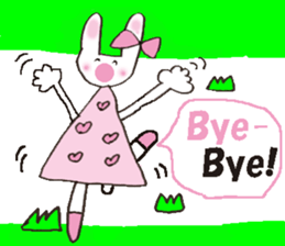 Pink favorite cute rabbit. sticker #11128655